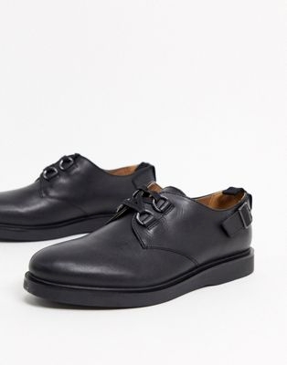 Блестящие черные кожаные туфли со шнуровкой H by Hudson