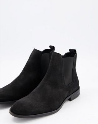 Черные замшевые ботинки чукка Schuh
