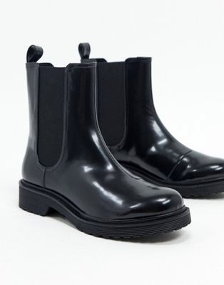 Черные ботинки челси из искусственной кожи Monki Nori