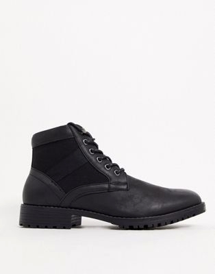 Черные кожаные ботинки на шнуровке Base London