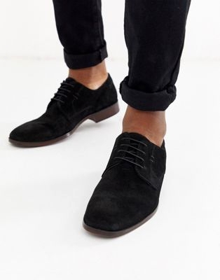 Черные кожаные оксфордские туфли со